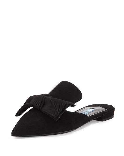 prada suede bow mule flat nero|Nordstrom Rack Pacific Commons Shopping Center.